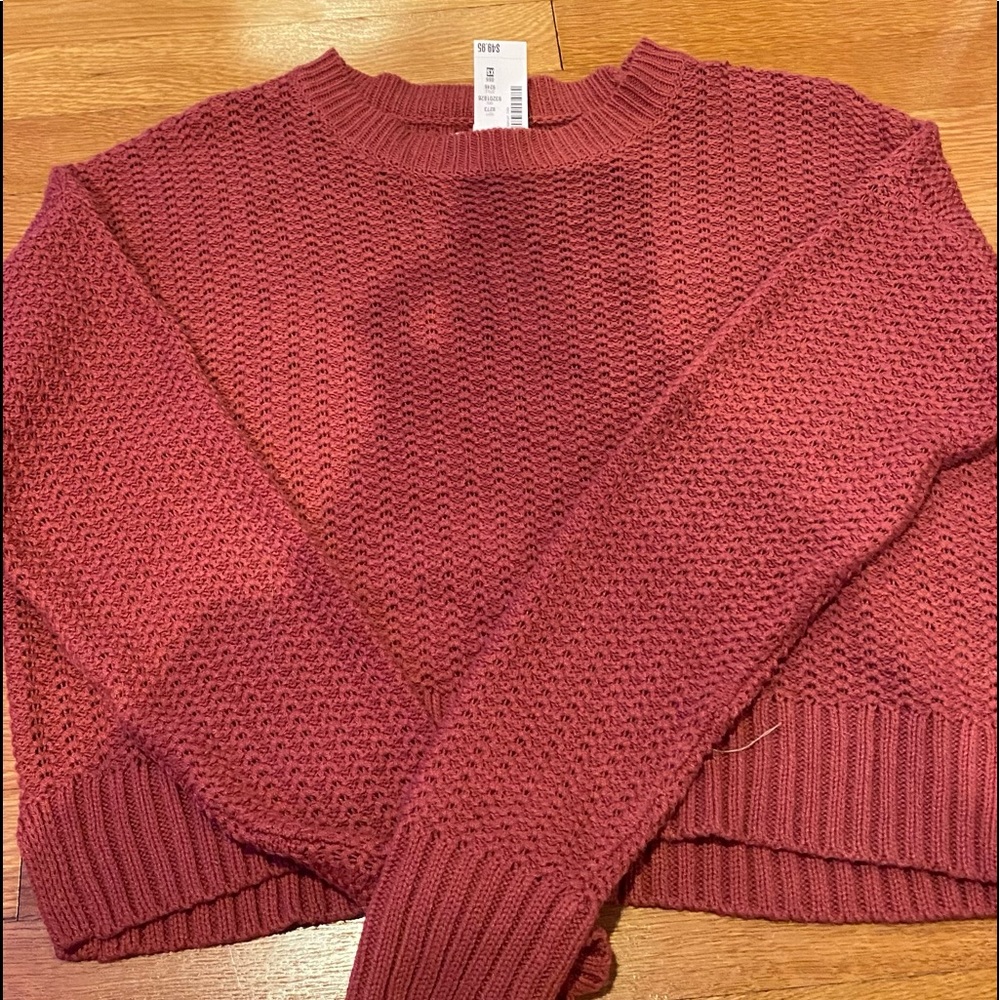 burnt orange sweater